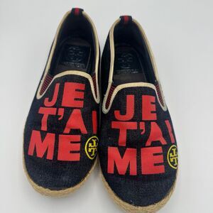Tory Burch Je T’aime Espadrille Flats Slip On Womens Shoes Size 6